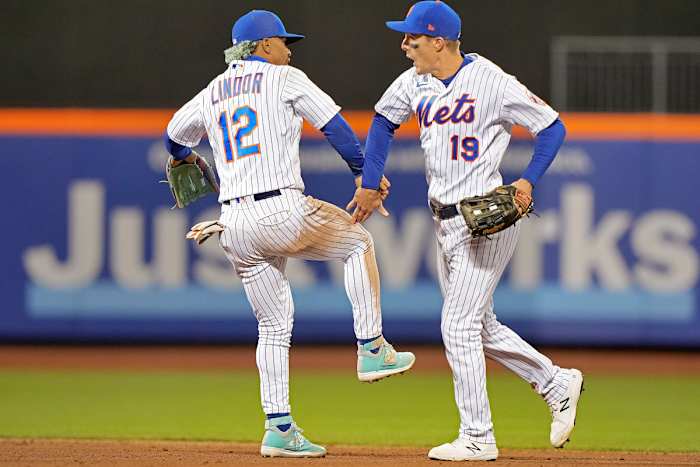 Canha (celebrating with Lindor) was one of the veterans New York brought in to create a culture of “professionalism and integrity.”